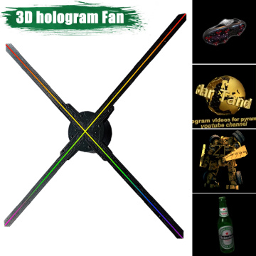 65CM 3D hologram projection LED fan advertising Light rotating air imaging suspension stereo Naked eye smart screen