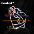 Red Crystal Rose Shaped Valentines Crowns