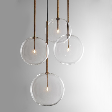 Modern Led Pendant Lights Nordic Glass Ball Hanglamp For Dining Room Bedroom Bar Decor Luminaire Suspension Loft Light Fixtures