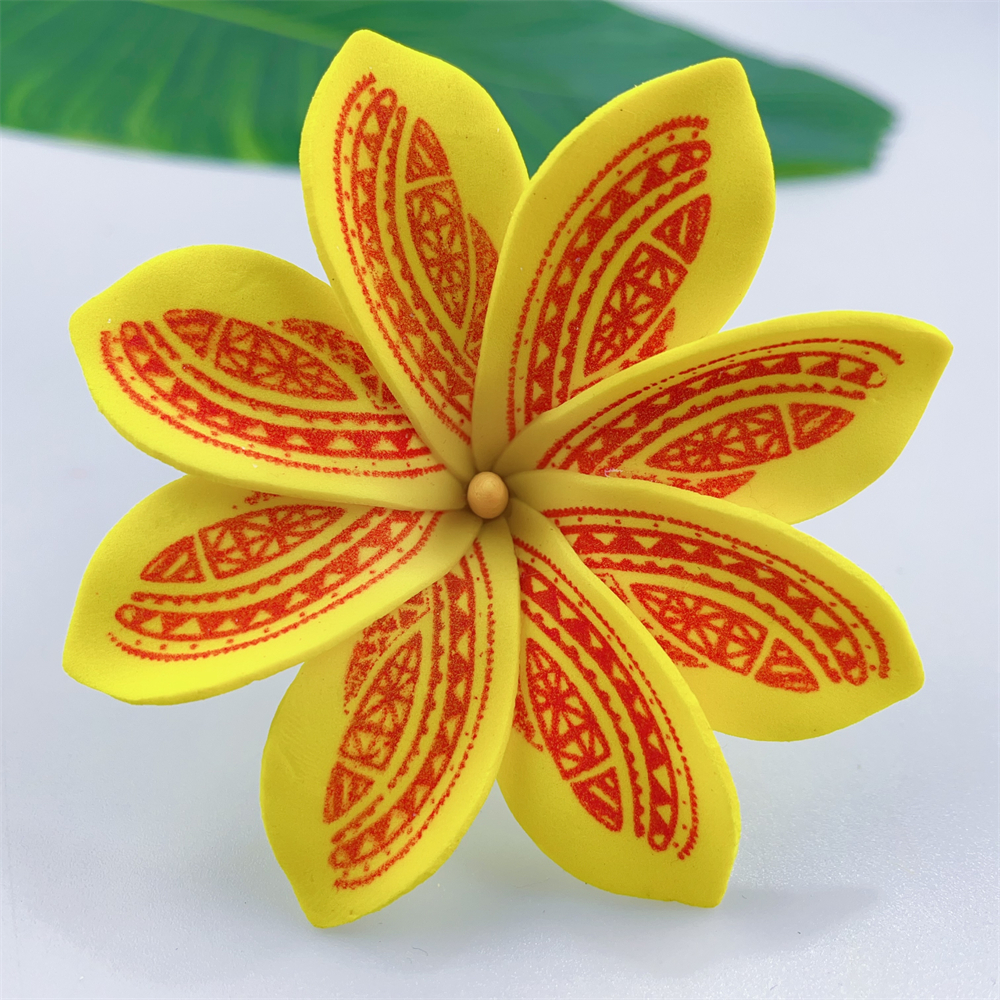 Kn Hf022t Yl Plumeria Hair Pick