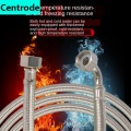 Unilateral articulated elbow 304 stainless steel braided hose water heater toilet angle valve faucet hot cold water inlet pipe