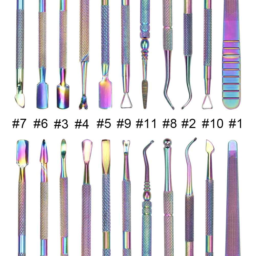 Stainless Steel Nail Clipper Cutter Scissor Rainbow Tweezer Clipper Dead Skin Remover Edge Cutter Plier Manicure Nail Art Tools