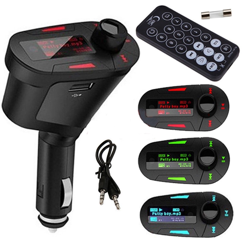 Audio Car MP3 Player Kit Wireless Music Radio FM Transmitter Modulator USB Secure Digital Memory Card MMC With Remote Control