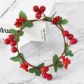 1Pc Christmas Decorations Creative Berries Stamen Wreath Door Hanging Ornament Scene Layout Christmas Wreaths Party Supplies