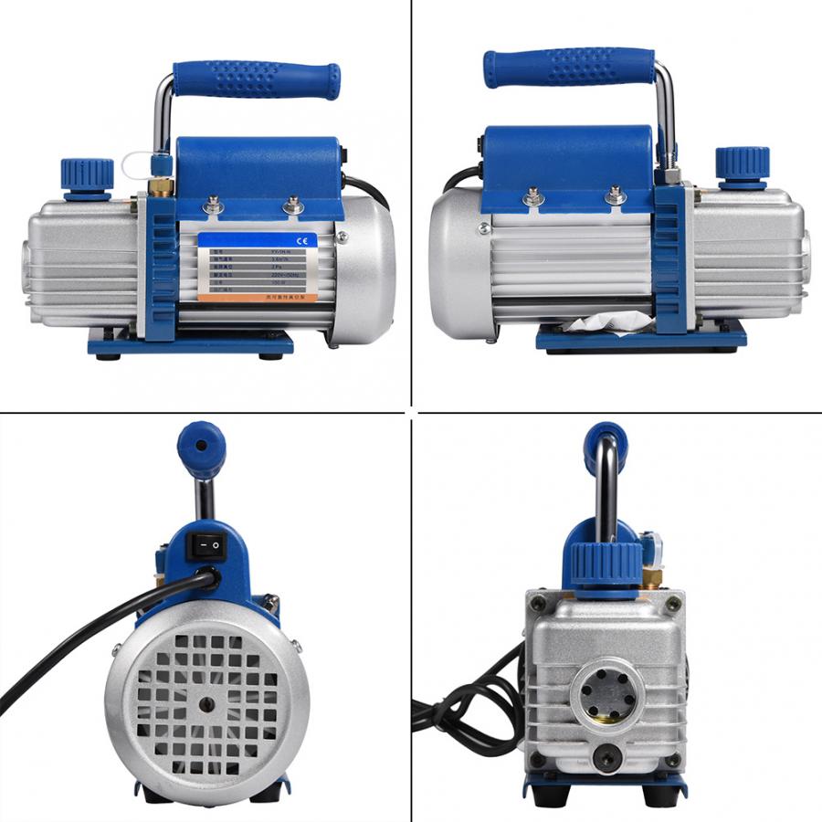 Vacuum Pump with Cable CN Plug 220V 150W Vacuum Pump Kit for Air Conditioning / Refrigerator with Pressure Gauge Tube new