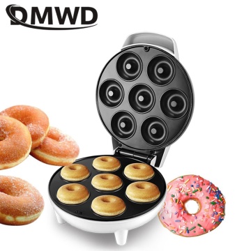 DMWD Home DIY Donut Maker Doughnut Machine Party Dessert Bakeware Electric Baking Pan Non-stick Double-sided Heating 220V