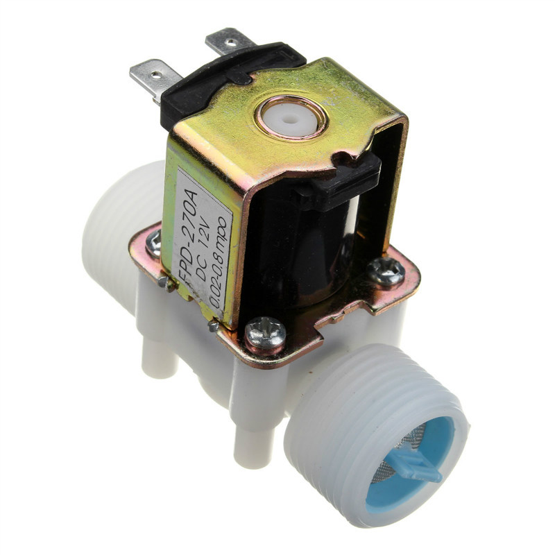 New Arrival Plastic Electric 12V Water Solenoid Valve DC 3/4" N/C Normally Closed Inlet Flow Control Electronic Data Systems