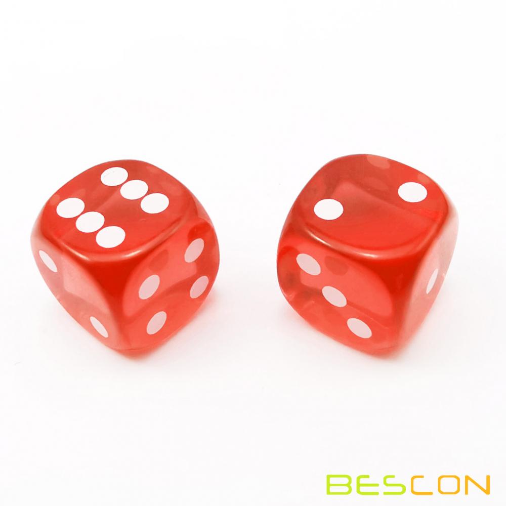 14.5MM Printing Precision Dice Translucent Red 0.57inch