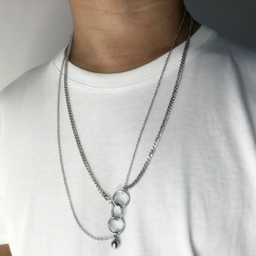 tainless steel hip hop chain men women couple necklace Necklace Waterproof Link Curb Chains necklace hip hop jewelry necklace