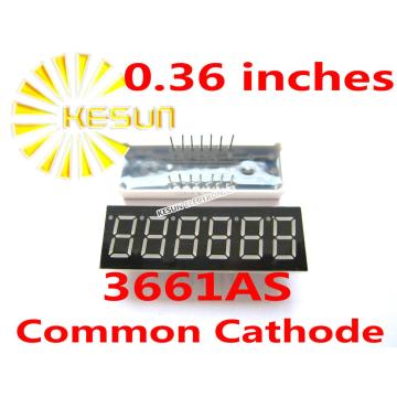 2PCS x 0.36 inches Red Common Cathode/Anode 6 Digital Tube 3661AS 3661BS LED Display Module