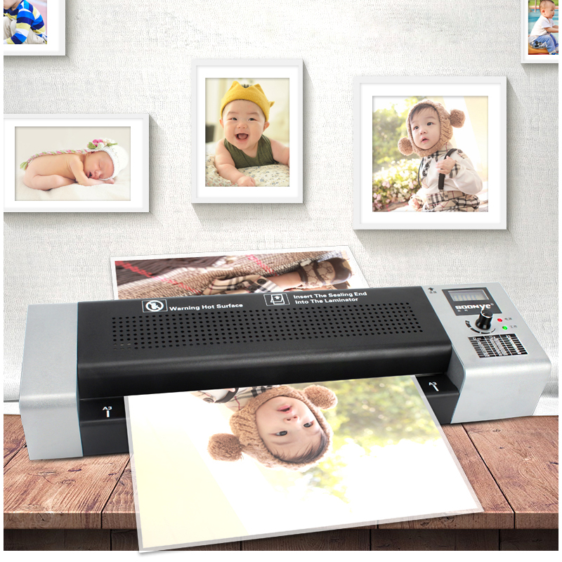 Cold & hot Laminator A3/A4 paper photo Laminating machine photos documents laminator suitable for office home 1000w