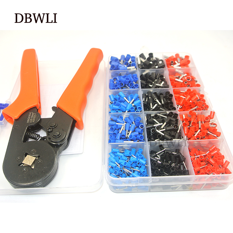 1065 Wire Crimping Tool Kit AWG 12-22 Terminal Connector Sleeves Contractors Ferrule Crimper Pliers Pin End Terminal