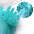 1Pair Dishwashing Cleaning Gloves Magic Silicone Rubber Dish Washing Glove for Household Scrubber Kitchen Clean Tool Scrub
