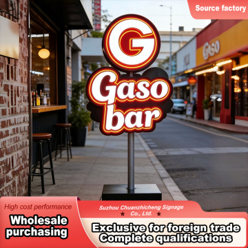 Double Sided Glow Galvanized Outdoor Freestanding Lightbox