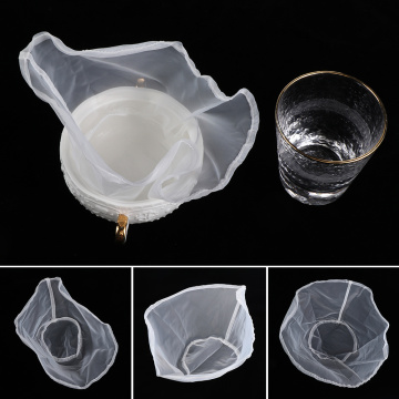 Reusable Fine Mesh Wine Strainer Juice Soymilk Nut Milk Tea Nylon Filter Bag Food Coffee Filter Cheese Cloth Cooking All Purpose