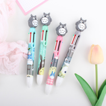 Kawaii Totoro 6 Colors Ballpoint Pens For Writing Cute Press Roller Ball pens School Office Supplies Stationery Gift