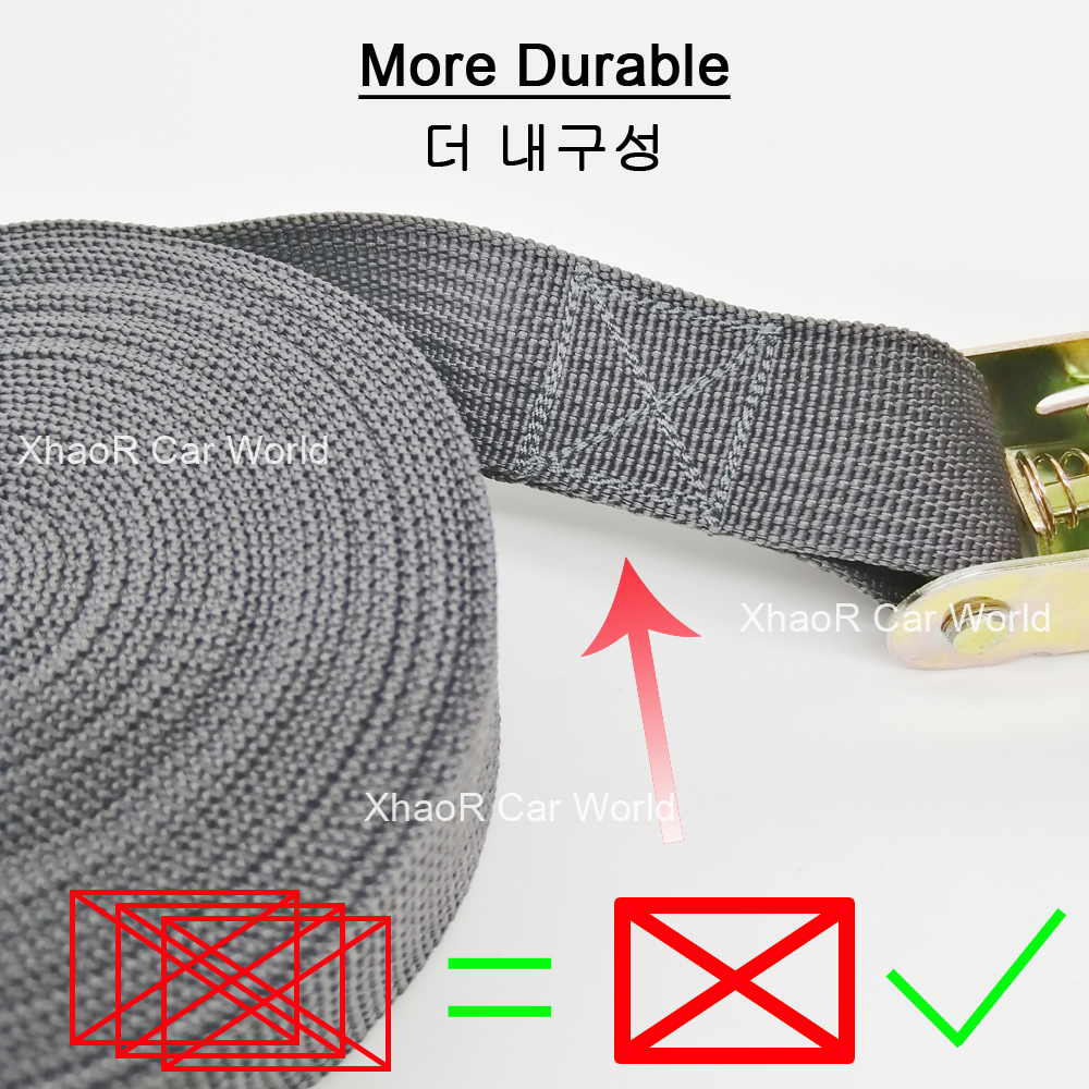 2 Pcs 5 Meters Tensioning Belts Adjustable Cargo Straps for Car Motorcycle Bike Ratchet Tie-Down Belt for Luggage Bag Bind Belts