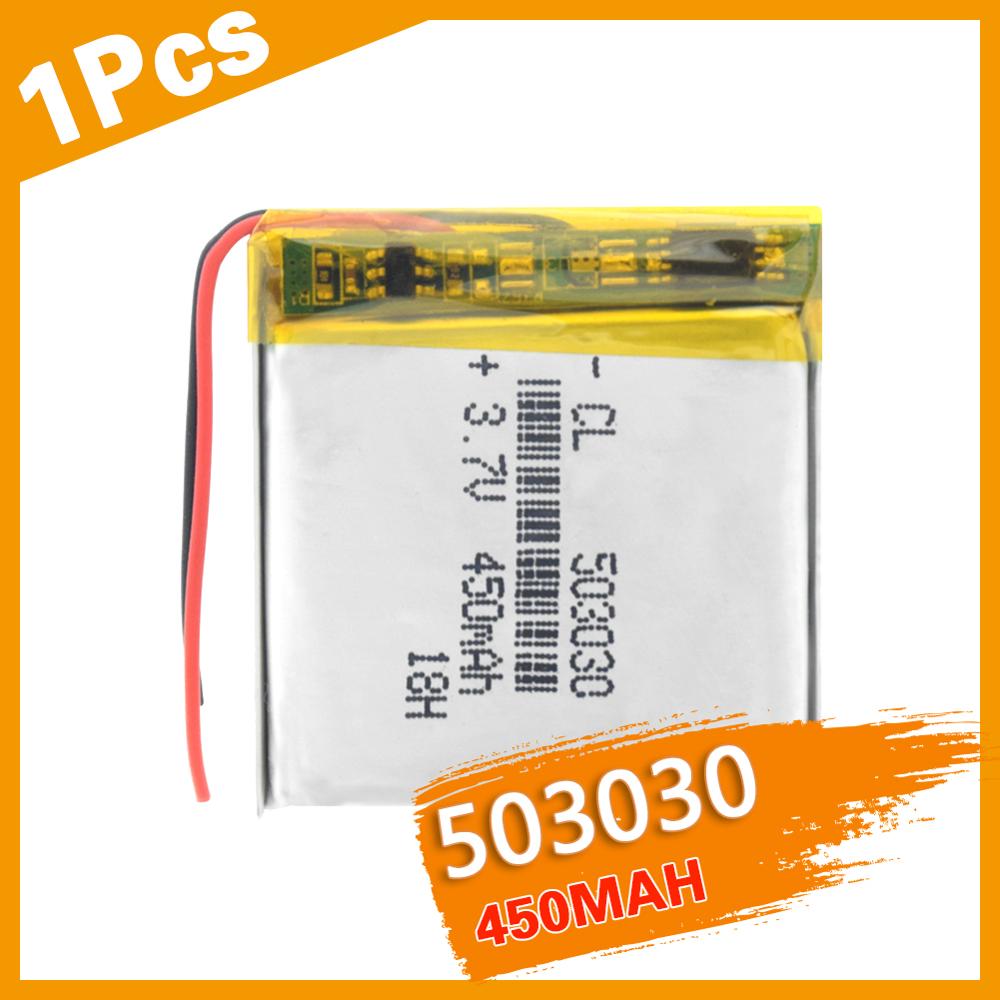 Polymer battery 450 mah 3.7 V 503030 smart home MP3 speakers Li-ion battery for dvr,GPS,mp3,mp4,smart watch,speaker LED Light