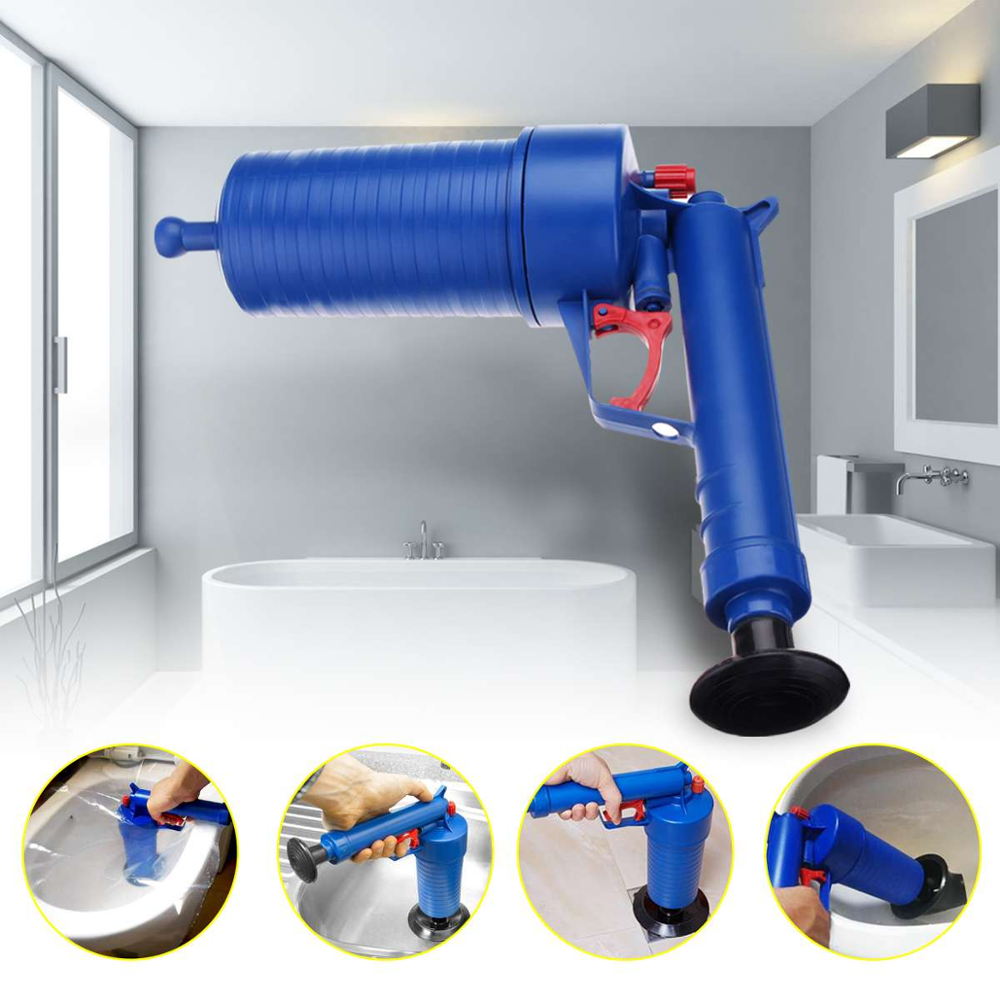 Toilet Dredge Plug Air Power Pump Bathroom Drain Cleaner Sink Pipe Plunger Bathroom Drain Cleaner Kitchen Cleaning Tool