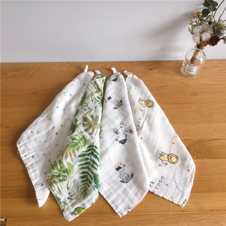 Muslin Square Baby Towel Pure Cotton Children Face Towels Soft Handkerchief Feeding Salivia Towel For Newborns Infants 25*25cm