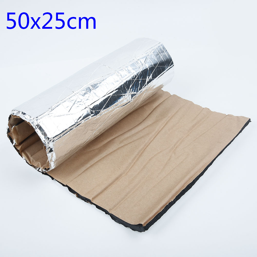 Interior Soundproof Pad Car Deadening Firewall Audio Insulator Double sided Silver Accessory