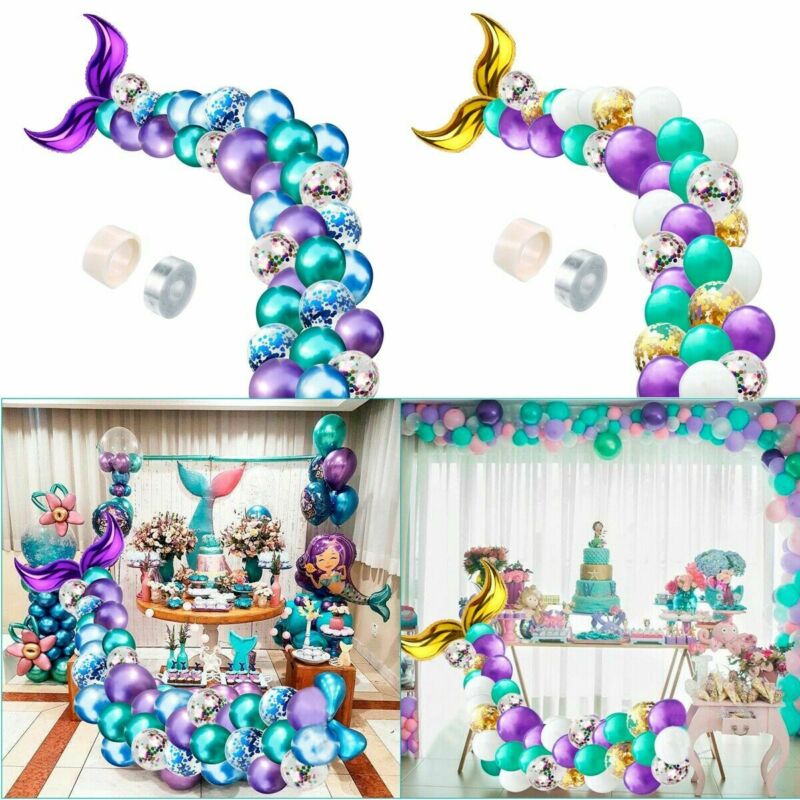 Mermaid Tail Balloon Garland Latex Balloons Arch Baby Shower Wedding Birthday