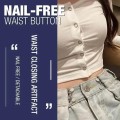 1pc Nail-free Waist Buckle Metal Garment Hooks Jeans Waist Adjusting Buckle Diy Invisible Adjust Button Waist Sewing Hooks #3g