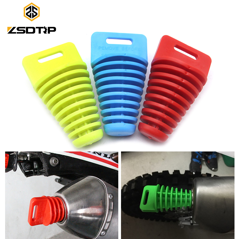 ZSDTRP 33-62MM Motorcycle Exhaust Pipe Motocross Tailpipe PVC Air-bleeder Plug Exhaust Silencer Muffler Wash Plug Pipe Protector
