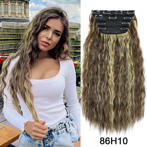 Alileader Hot Sale Long Soft Hairpiece Fluffy 4pcs/set Clips Wigs 11 Clips Synthetic Hair Extension Clip In Supplier, Supply Various Alileader Hot Sale Long Soft Hairpiece Fluffy 4pcs/set Clips Wigs 11 Clips Synthetic Hair Extension Clip In of High Quality