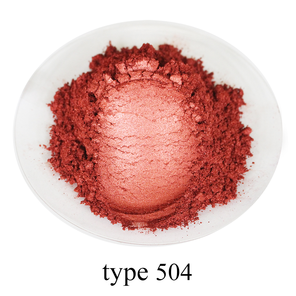 Pearl Powder Pigment Type 504 Wine Red Mineral Mica Powder Dye Colorant for Soap Automotive Arts Crafts 50g Acrylic Paint Powder