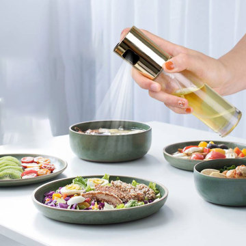 Olive Oil Bottle Sprayer Oil Spray Bottle Pump Glass Oil Pot Leak-proof Drops Oil Dispenser Seasoning Kettle BBQ Kitchen Tool