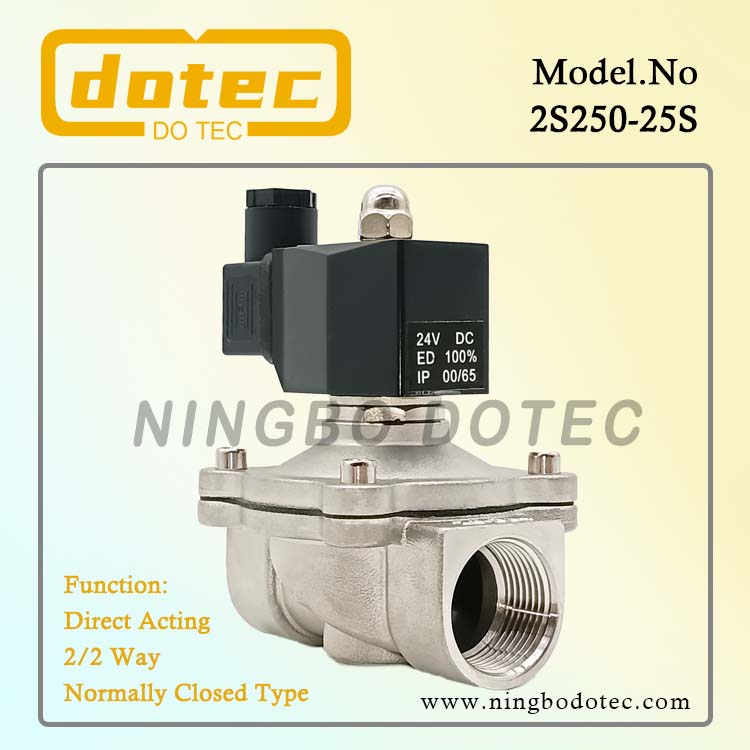 2S250-25S 1'' Normally Closed Water Solenoid Valve 24VDC