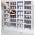 2pc/set Transparent Shoe Box Large Storage Shoe Boxes Dustproof Shoes Organizer Box Can Be Superimposed Combination Shoe Cabinet