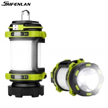 Portable LED Camping Lantern USB Rechargeable 3000mAh Power Bank Super Bright Flashlight Dimmable Spotlight Searchlight Outdoor