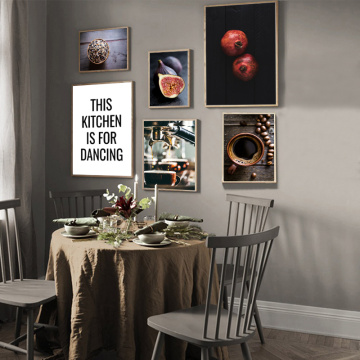 Food Posters and printsl Dinner Canvas Painting picture poster Decoratrion Picture Kitchen Dining Room Restaurant Decor