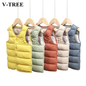 2019 Children Down Waistcoat Candy Color Vest For Kids Thicken Boys Girls Outerwear Warm Kids Vest Toddler Waistcoat Clothing