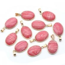 Oval Rhodochrosite Pendant for Making Jewelry Necklace 18X25MM