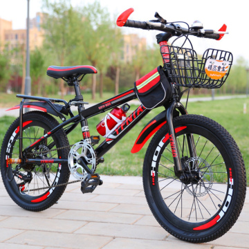 22 Inch Mountain Bikes w/ Mudguard Lightweight Wind Breaking Frame Students Bicycle for Children Kids Easy Relaxed Riding