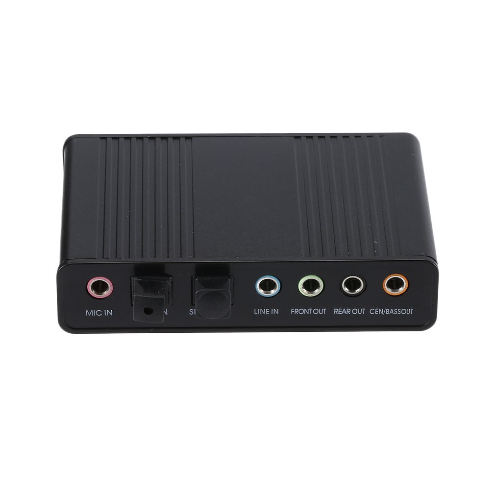 Professional USB Sound Card 6 Channel 5.1 Optical External Audio Card Converter for Laptop Desktop