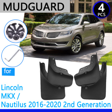 Mudguards for Lincoln MKX Nautilus 2016~2020 2017 2018 2019 Car Accessories Mudflap Fender Auto Replacement Parts