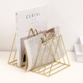 Metal Triangle Organizer Rack 9 Slot Newspaper Magazine Holder Document File Stand Journals Book Rack for Office Study Room