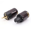 HiFI audio Diy power cable one pair Gold Plated C-079 IEC P-079e Schuko Eu plug For Audio Connector