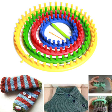 14-29cm DIY Knitting Tool Set Round Knitter Looms Ring Yarn Needle Sock Scarf Hat Maker Weave Loom Kit Craft Sewing Tool