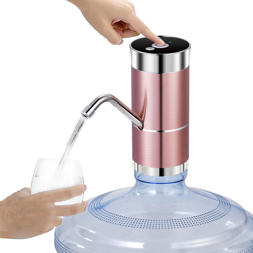 Electric Water Dispenser Faucet Pure Bucket Portable Double Pumb USB Rechargeable Smart Water Pump Tap Drinking Bottle Switch