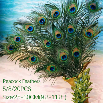 Lots Natural Real Peacock Tail Eye Feathers DIY Crafts Beautiful Weddings Earring Family Earrings Vase Accessories Decorations