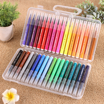 36 Color Dual Brush Art Markers Pen Fine Tip and Brush Tip Great for Adult Coloring Books Calligraphy Lettering Art Supplies