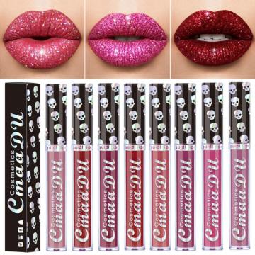 New Diamond Shining Lip Gloss Halloween Party Women Cosmetics Gliter Metallic Lip Gloss Professional Makeup Liquid Lip TSLM1