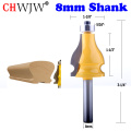 CHWJW 1PC 8mm Shank 1-5/16" Beaded Handrail Router Bit Wood Cutting Tool woodworking router bits