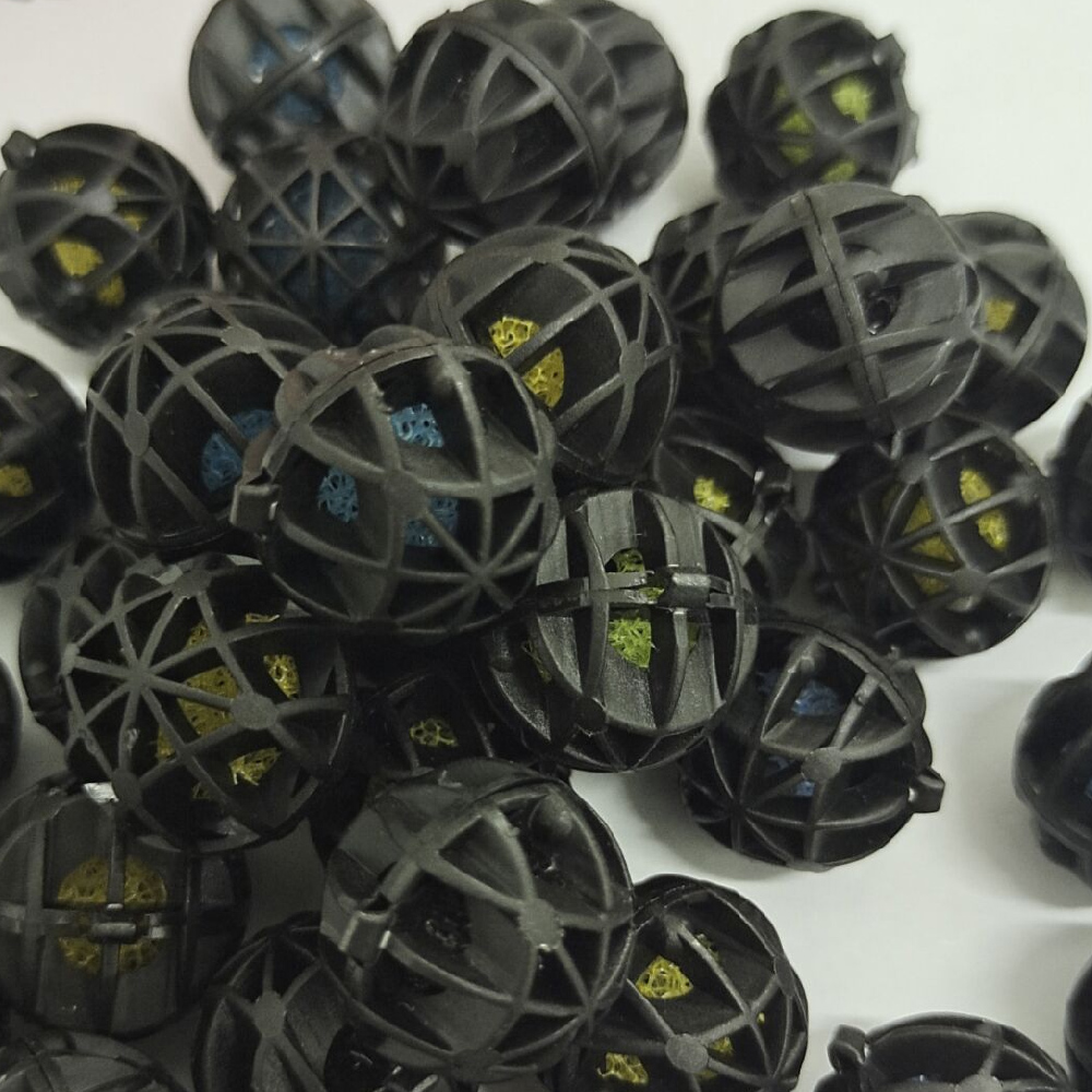 50 Pcs Black 16mm Plastic Bio Balls Aquarium Pond Fish Tank Wet/Dry Canister Filter Clean Media Aquariums Accessories