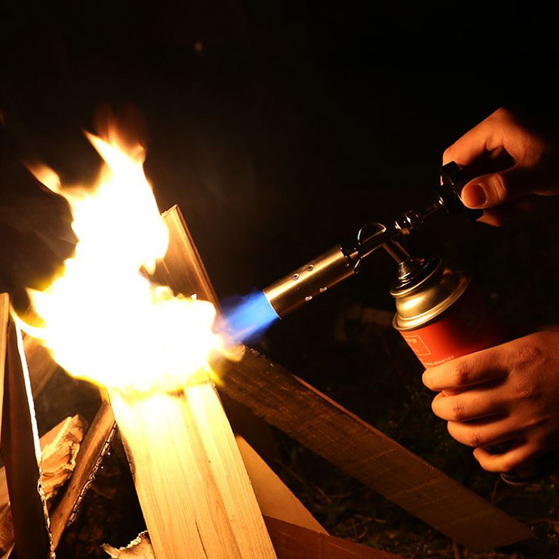 Butane Gas Blow Torch Flamethrower Camping Welding BBQ Tool Brass Baking Convenient DIN889